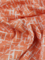 Load image into Gallery viewer, Grunge Lines on Melon Viscose Satin