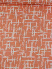 Load image into Gallery viewer, Grunge Lines on Melon Viscose Satin