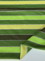 Load image into Gallery viewer, Olive/Apple/Lime/Lemon Silver Stripe Activewear Jersey | Designer Deadstock