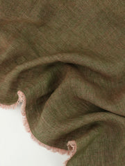 Load image into Gallery viewer, 2YD PRECUT; Heathered Moss & Clay Verona 100% Linen