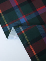 Load image into Gallery viewer, Hunter/Red/Blue Plaid 10oz Cotton Canvas | Designer Deadstock