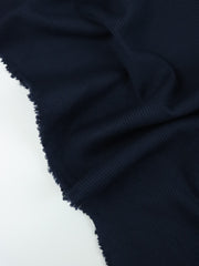 Load image into Gallery viewer, Navy Rayon Spandex Heavy 4x2 Rib Knit