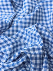 Load image into Gallery viewer, Atlantic Blue Gingham Cotton | Designer Deadstock