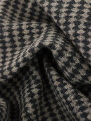 Load image into Gallery viewer, Black & Tan Harlequin Plaid Faux Wool Fleece Coating