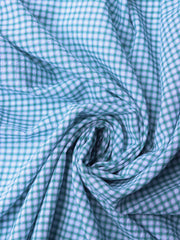 Load image into Gallery viewer, Gray/Teal/Purple Mini Gingham Textured Cotton | Designer Deadstock