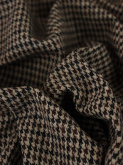 Load image into Gallery viewer, Black/Tan/Brown Houndstooth Wool Coating