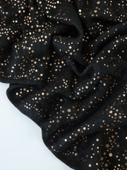 Load image into Gallery viewer, Black Marl & Rose Gold Flecks Sibley Brushed Sweater Knit