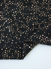 Load image into Gallery viewer, Black Marl & Rose Gold Flecks Sibley Brushed Sweater Knit