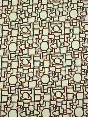 Load image into Gallery viewer, Geo on Ivory Nylon Spandex Tricot | Designer Deadstock