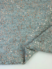 Load image into Gallery viewer, Dusty Sage Marl & Rose Gold Flecks Sibley Brushed Sweater Knit