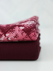 Load image into Gallery viewer, Python & Burgundy Ribbed Swim Bundle | 1/2YD Each