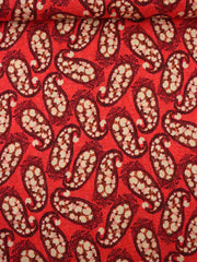 Load image into Gallery viewer, Red Paisley Rayon Challis