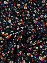 Load image into Gallery viewer, Wild Ditsy Floral on Black Rayon Challis