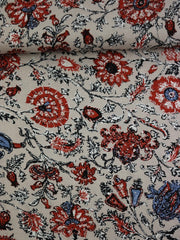 Load image into Gallery viewer, Antiqued Floral on Stone Rayon Challis