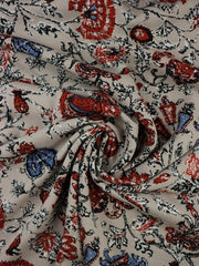 Load image into Gallery viewer, Antiqued Floral on Stone Rayon Challis