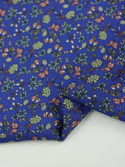 Load image into Gallery viewer, Ditsy Floral on Royal Viscose Lawn | Designer Deadstock