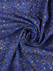 Load image into Gallery viewer, Ditsy Floral on Royal Viscose Lawn | Designer Deadstock