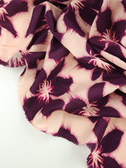 Load image into Gallery viewer, Plum & Magenta Shibori Flowers Cotton Lawn | Designer Deadstock