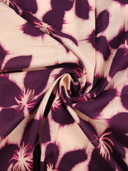 Load image into Gallery viewer, Plum & Magenta Shibori Flowers Cotton Lawn | Designer Deadstock