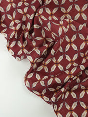 Load image into Gallery viewer, Shibori Starflowers on Russet Cotton Lawn | Designer Deadstock