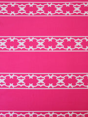 Load image into Gallery viewer, Lattice Stripe on Fuchsia Nylon Spandex Tricot | Designer Deadstock
