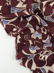Load image into Gallery viewer, Maroon & Royal Floral Cotton Lawn | Designer Deadstock