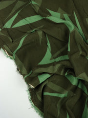 Load image into Gallery viewer, Shades of Green Geometric Viscose Crepe | Designer Deadstock