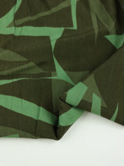 Load image into Gallery viewer, Shades of Green Geometric Viscose Crepe | Designer Deadstock