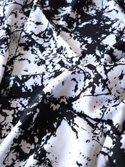 Load image into Gallery viewer, 1YD 16IN Black Splatter on White Rayon Challis | Kayla's Destash