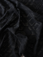 Load image into Gallery viewer, 3YD Black Transparent Athletic Diamonds Jersey Knit | Kayla's Destash