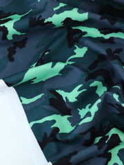Load image into Gallery viewer, Neon Mint & Grays Small Camo QUAD Performance Jersey Knit | By The Half Yard