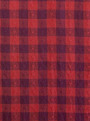 Load image into Gallery viewer, Gingham Dobby Hearts in Maraschino | Queen of Hearts | Fableism Supply Co