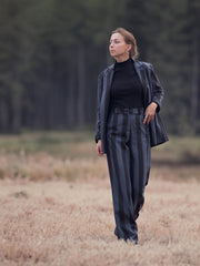 Load image into Gallery viewer, 2YD PRECUT; India Ink Verticals NNWW Linen Viscose | See You At Six