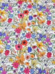 Load image into Gallery viewer, Wildflowers on White Swim Tricot | Italian Designer Deadstock | By The Half Yard