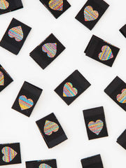 Load image into Gallery viewer, Metallic Rainbow Woven Labels | Pack of 8 | Sarah Hearts