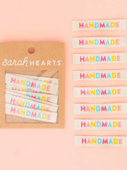Load image into Gallery viewer, Colorful "Handmade" Woven Labels | Pack of 8 | Sarah Hearts