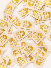 Load image into Gallery viewer, Gold "Made By Me" Woven Labels | Pack of 8 | Sarah Hearts