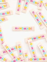 Load image into Gallery viewer, Colorful "Handmade" Woven Labels | Pack of 8 | Sarah Hearts