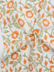 Load image into Gallery viewer, Trumpet Vines in Sage | Indian Block Print: Cottage | Fableism Supply Co
