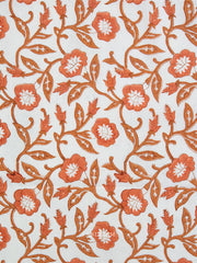 Load image into Gallery viewer, Trumpet Vines in Sienna | Indian Block Print: Cottage | Fableism Supply Co