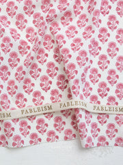 Load image into Gallery viewer, Stamp Floral in Pink | Indian Block Print: Cottage | Fableism Supply Co