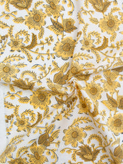 Load image into Gallery viewer, Country Floral in Yellow | Indian Block Print: Cottage | Fableism Supply Co