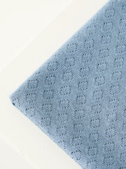 Load image into Gallery viewer, Faded Blue Organic Gem Pointelle Knit | Mind The Maker | By The Half Yard