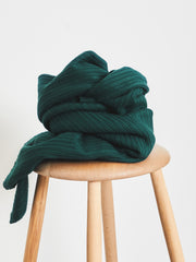 Load image into Gallery viewer, Bottle Green Organic Selanik Rib Knit | Mind The Maker | By The Half Yard
