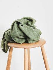 Load image into Gallery viewer, Olive Green Organic Selanik Rib Knit | Mind The Maker | By The Half Yard