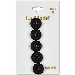 1/2" Black Buttons | LaMode