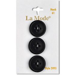 3/4" Black Buttons | LaMode