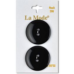 1 1/8" Black Buttons | LaMode