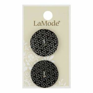 1 1/8" Agoya Black Shell Buttons | LaMode