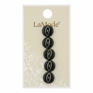 7/16" Black Distressed Fisheye Buttons | LaMode